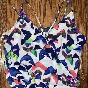 ASTR Watercolor Criss-Cross Tank